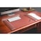 Dacasso Rustic Brown Leather Side-Rail Desk Pad/Desk Protector, 25.5" x 17.25" PR-3202 - alternate 2
